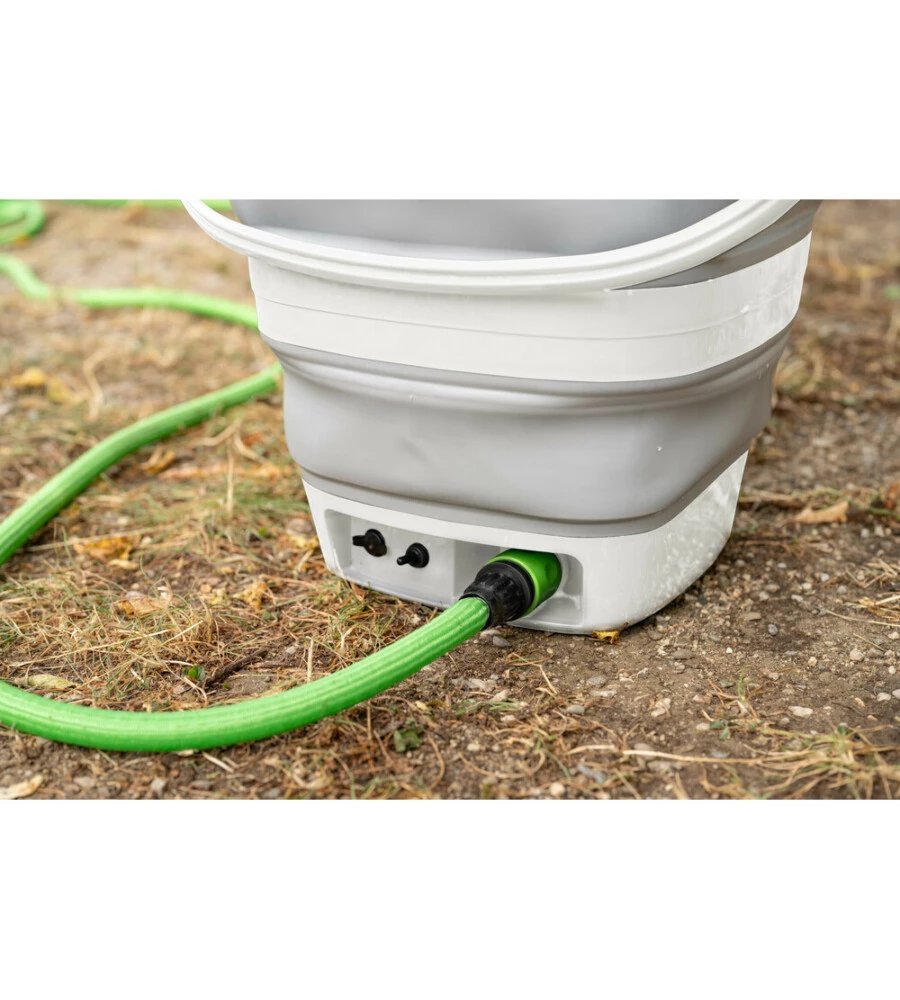 Secchio pieghevole con pompa a batteria ricaricabile Lampa "Aquarover" 15 litri - cod. 40729