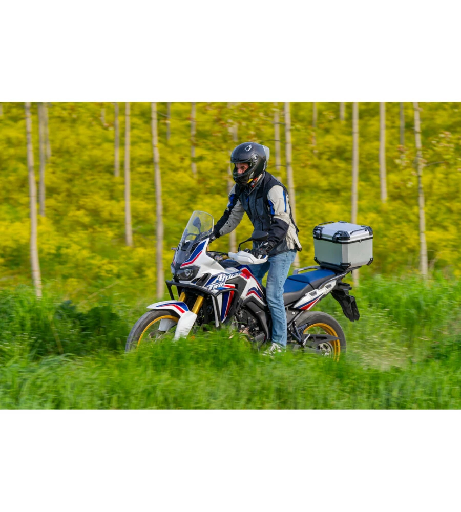 Baule porta oggetti per moto Lampa "T-Box 45S" argento 45 litri - cod. 91668