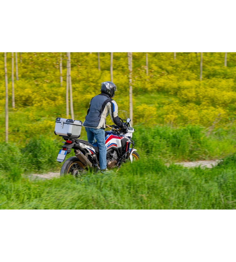 Baule porta oggetti per moto Lampa "T-Box 45S" argento 45 litri - cod. 91668