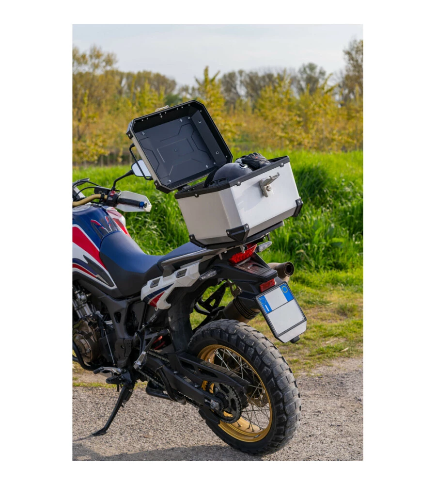 Baule porta oggetti per moto Lampa "T-Box 45S" argento 45 litri - cod. 91668