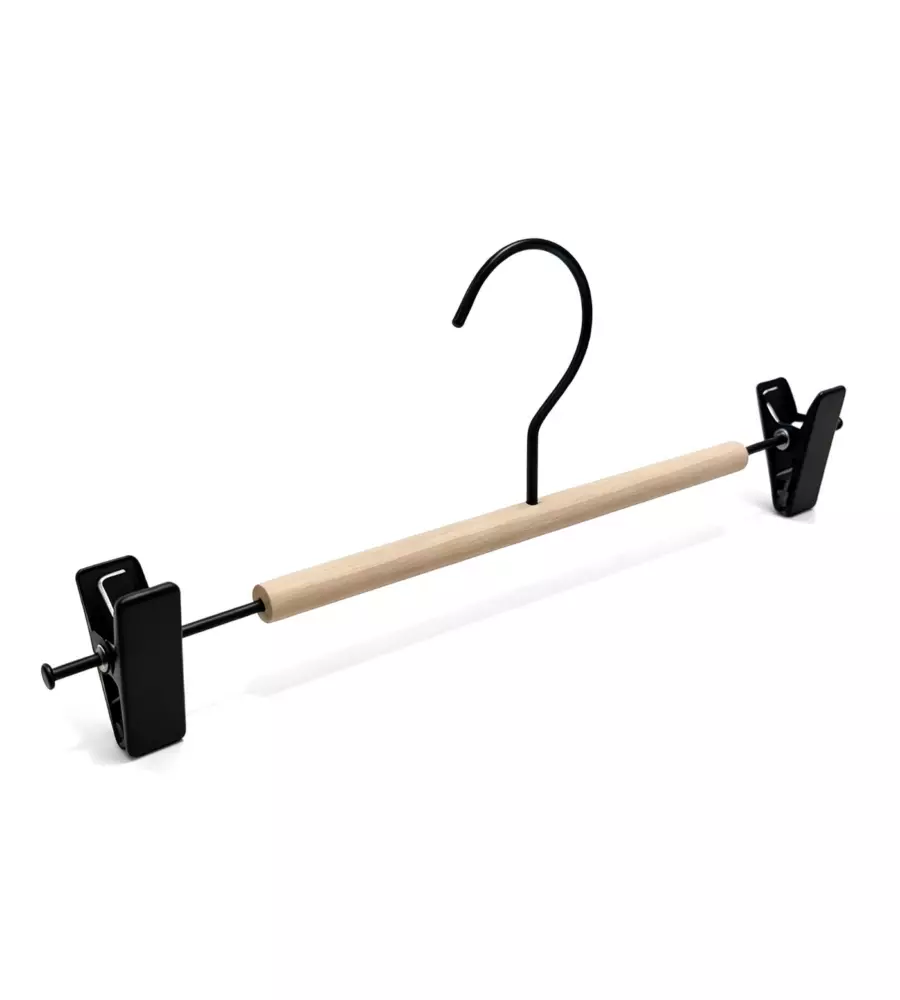 Set 6 grucce per pantalone in metallo e legno