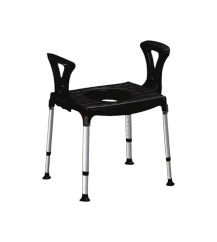 Sedia comoda K Design con braccioli e schienale nero 21x40x39\54 cm