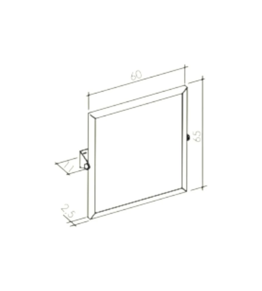 Specchio K Design basculante con cornice bianco 60x2,5x65 cm