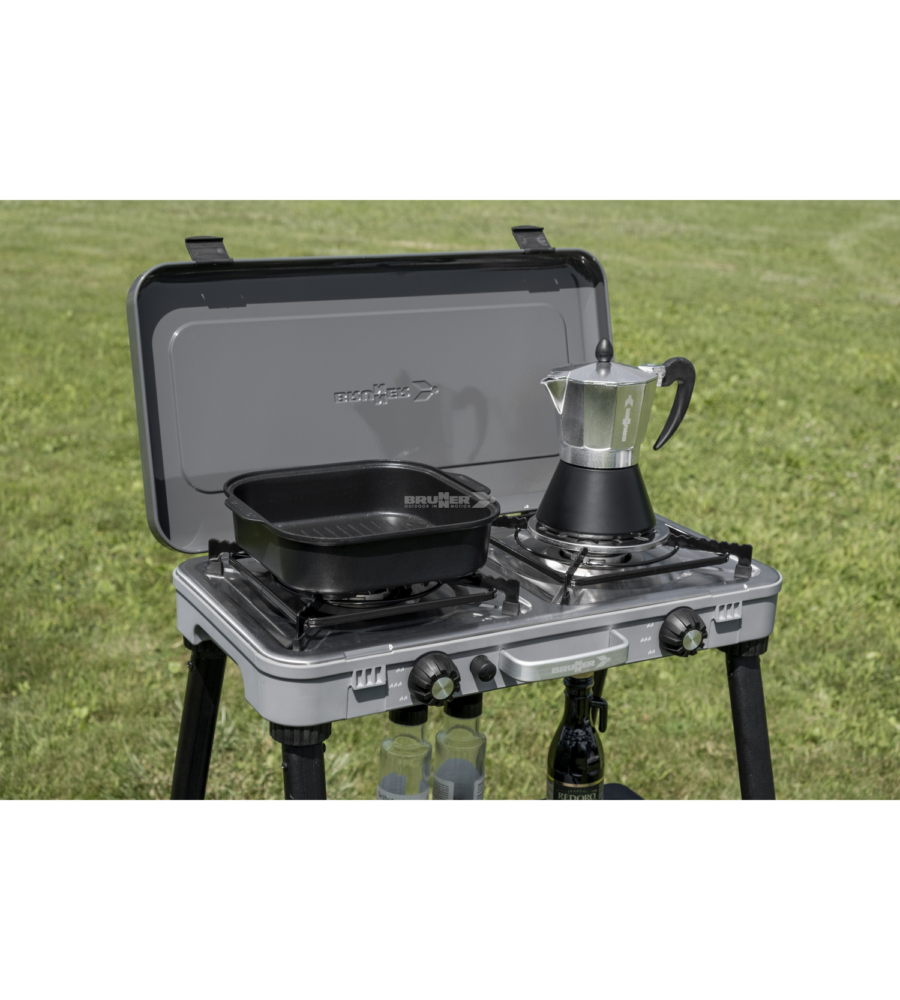Fornello a gas Brunner "Devil Kookmaster Standalone 30" 2 fuochi 30 mbar