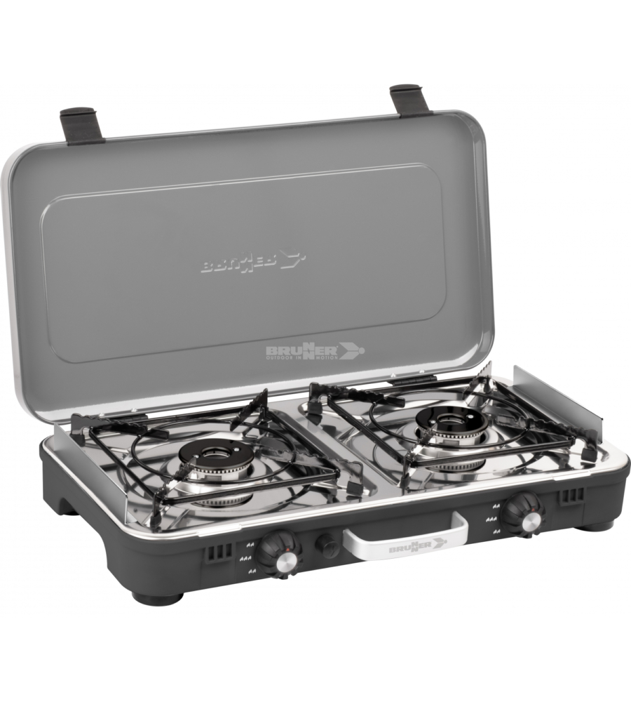 Fornello a gas Brunner "Devil Powerkook 30" 2 fuochi 30 mbar