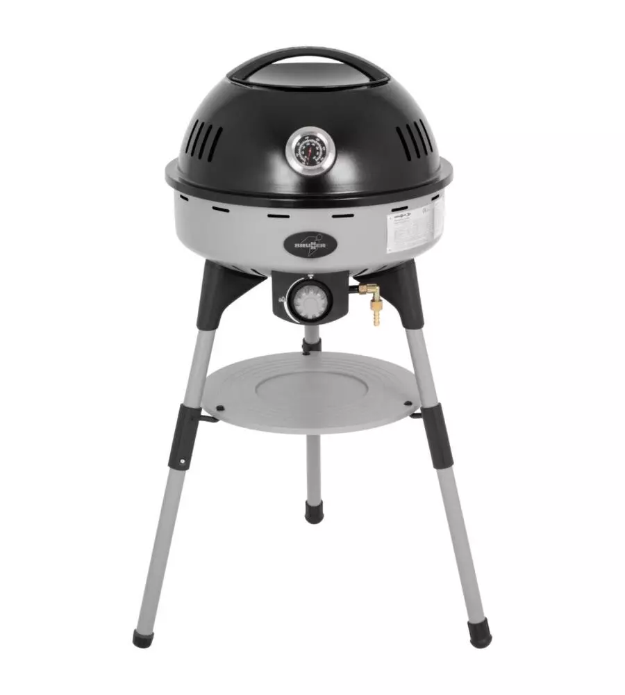 Barbecue a gas portatile Brunner "Devil BBQruiser HT reversible grid 30" con griglia reversibile 30 mbar 62x59 cm