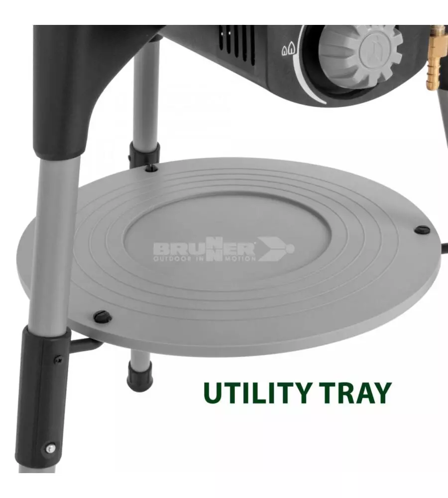 Barbecue a gas portatile Brunner "Devil BBQruiser HT reversible grid 30" con griglia reversibile 30 mbar 62x59 cm