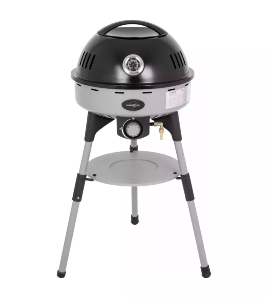Barbecue a gas portatile Brunner "Devil BBQruiser HT Roundgrid 50" con griglia rotonda 50 mbar 62x59 cm