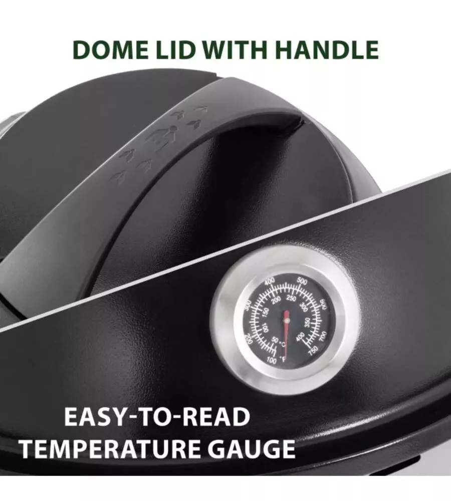 Barbecue a gas portatile Brunner "Devil BBQruiser HT Roundgrid 50" con griglia rotonda 50 mbar 62x59 cm
