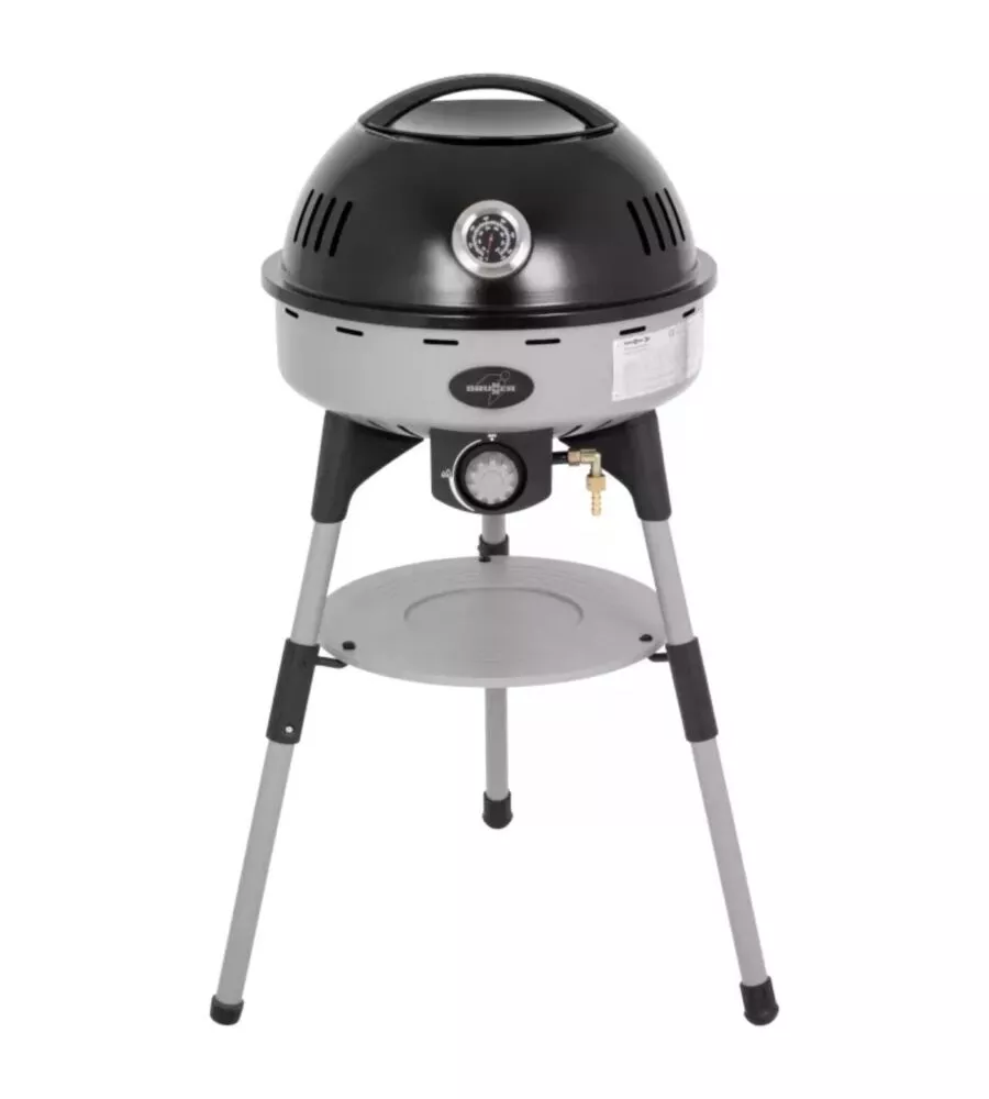 Barbecue a gas portatile Brunner "Devil BBQruiser HT Roundpan 30" con padella rotonda 30 mbar 62x59 cm