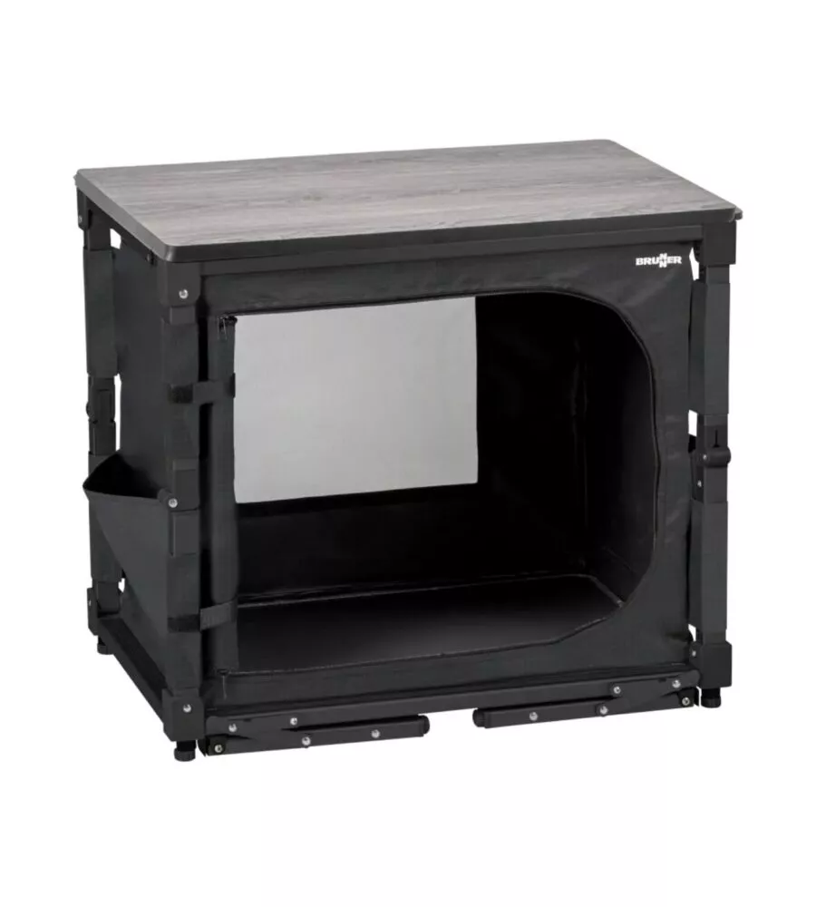 Cucina da campeggio pieghevole Brunner "Elutop compack cube" nero 1 scomparto 65x45x81 cm