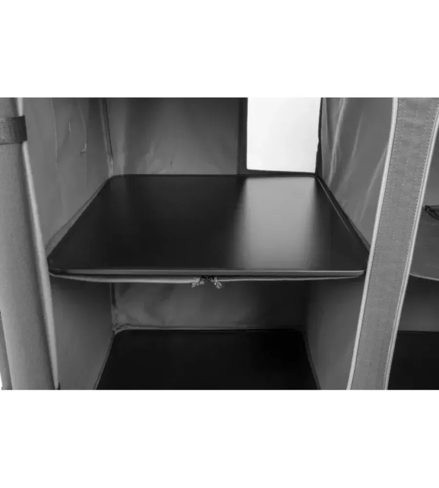 Cucina da campeggio pieghevole Brunner "Elutop Compack Dayli CT" nero 2 scomparti 100x49x82 cm