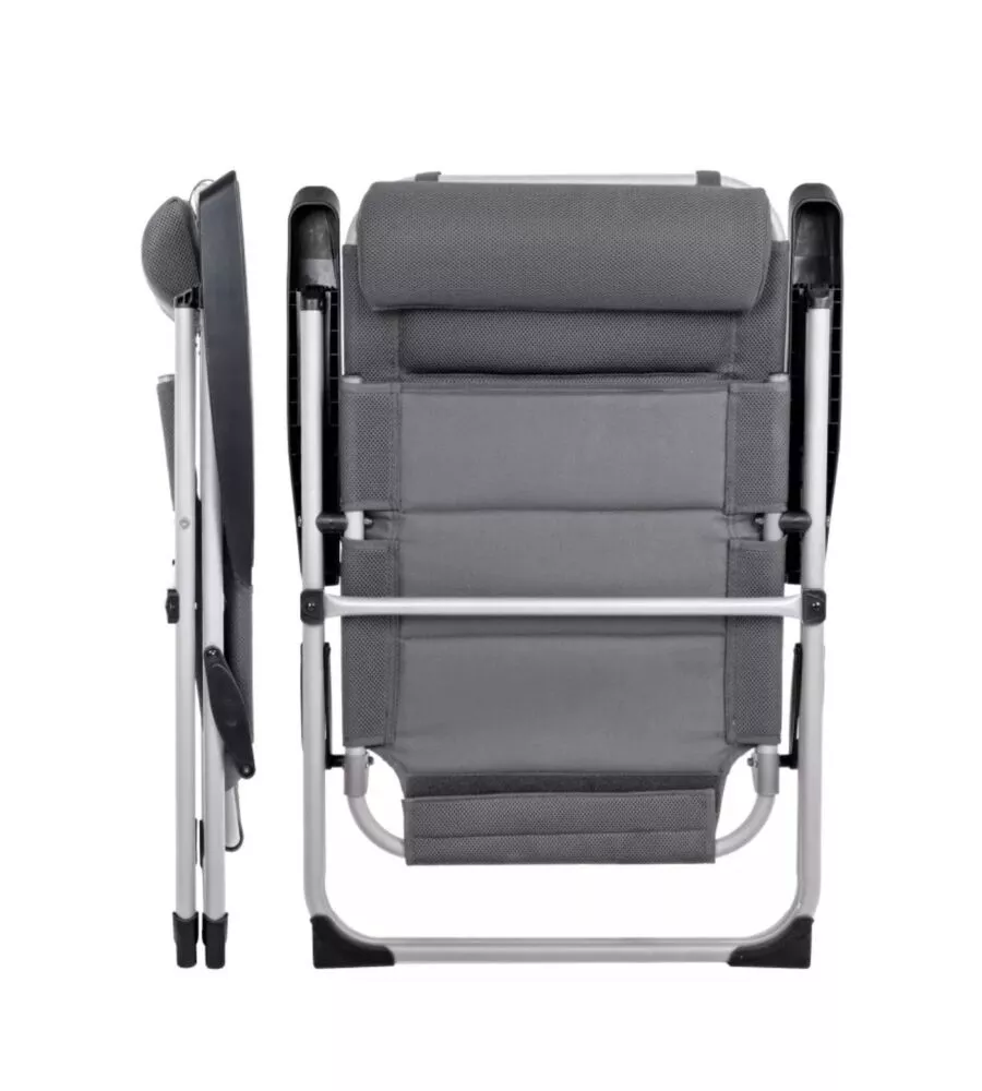 Sedia pieghevole da campeggio Brunner "Aravel Camper" grigio 49x40x106 cm