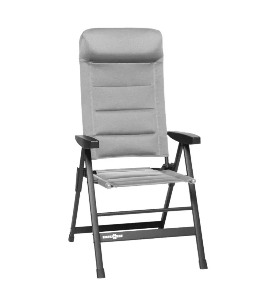 Sedia pieghevole da campeggio Brunner "Skye 3D" grigio 47x42x123 cm