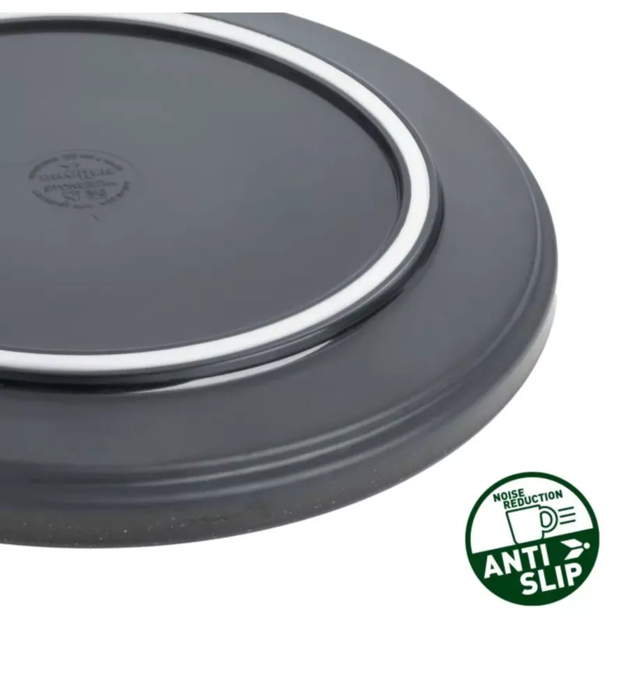 Set 12 stoviglie da campeggio Brunner "Midday Odette Double Black" in melamina nero