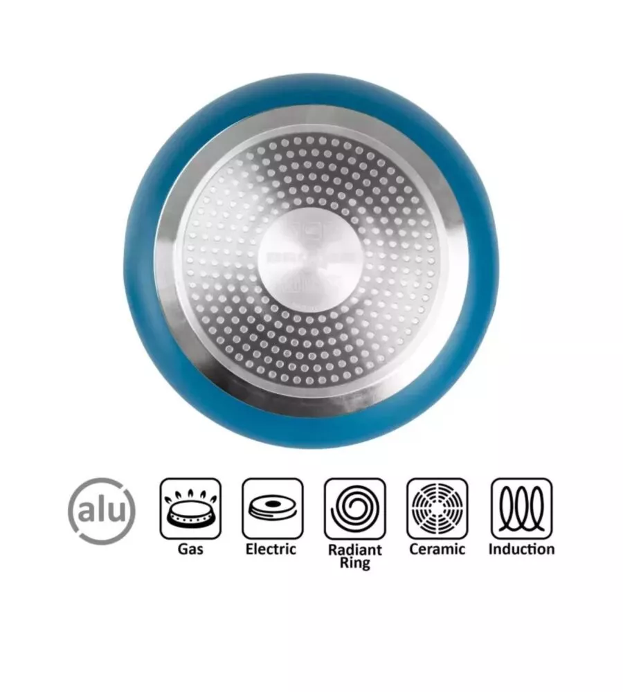 Set pentole da campeggio Brunner "Carezza Magnet" in alluminio blu 20 cm
