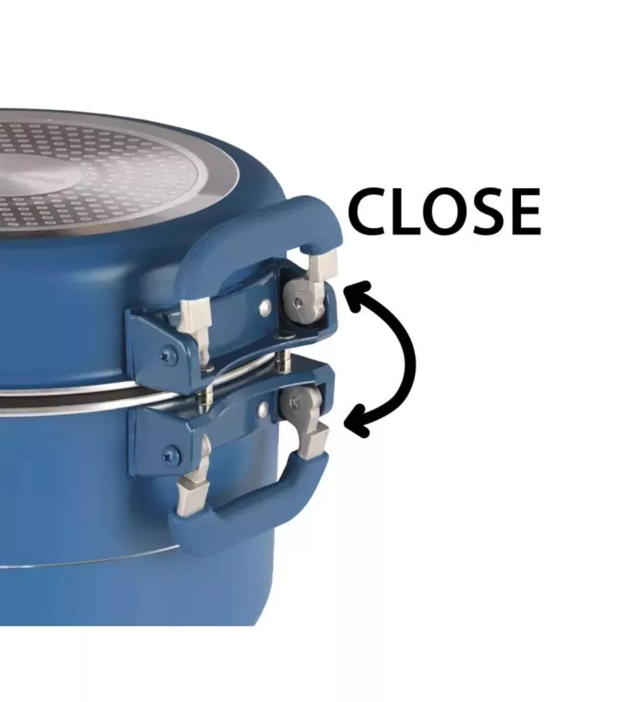 Set pentole da campeggio Brunner "Carezza Magnet" in alluminio blu 20 cm