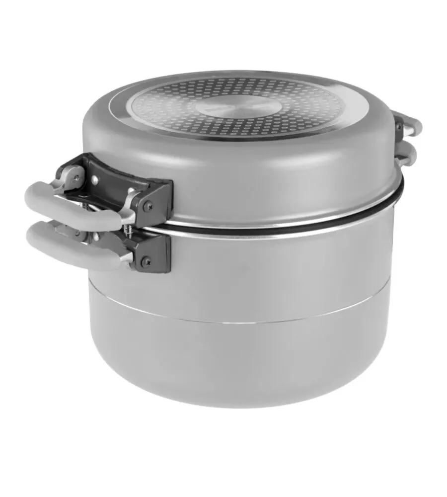 Set pentole da campeggio Brunner "Fusion 7+1" in alluminio 20 cm