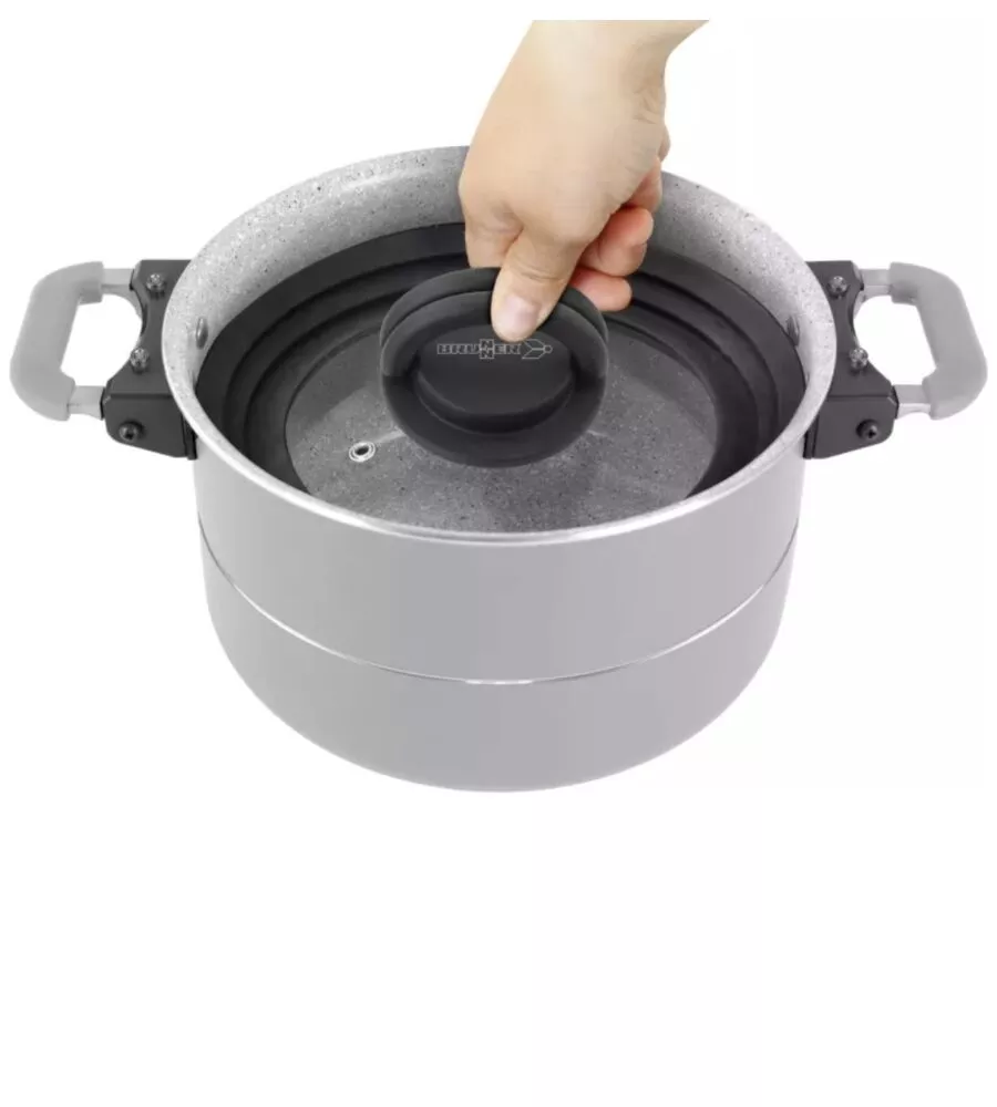 Set pentole da campeggio Brunner "Fusion 7+1" in alluminio 20 cm