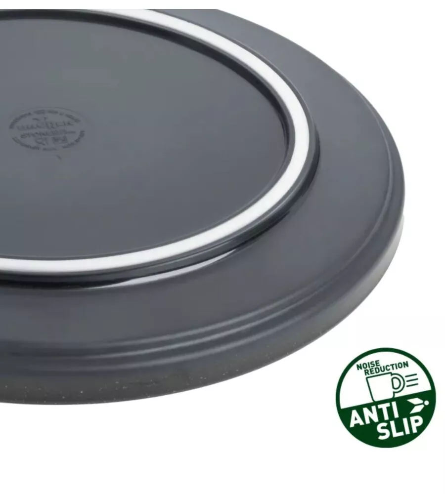Set 7 stoviglie da campeggio brunner "6 in 1 Odette Double Black" in melamina nero