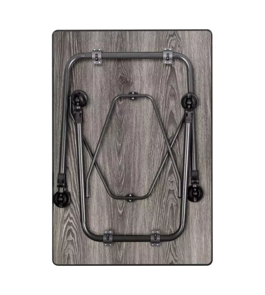 Tavolo pieghevole da campeggio "Linear Greywood" effetto legno 100x68x83 cm