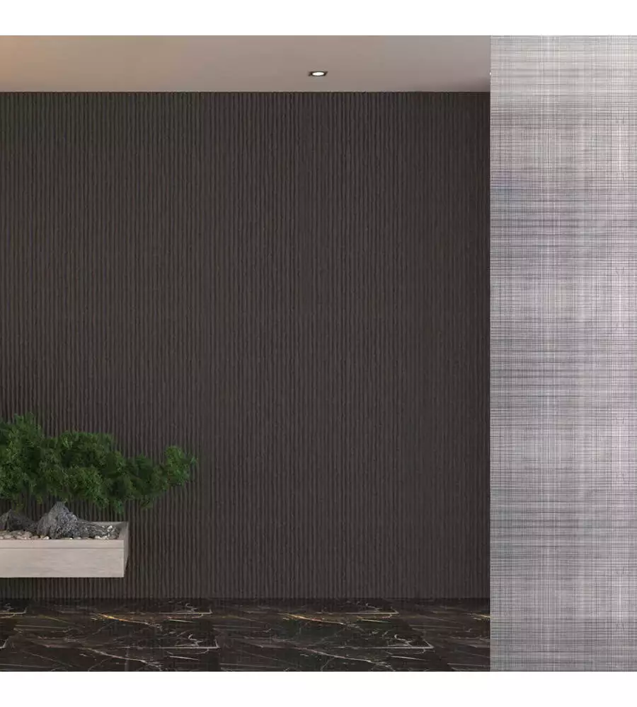 Rivestimento murale fonoisolante Divina Home effetto pietra graffiata ossidana 60x2,5x120 cm