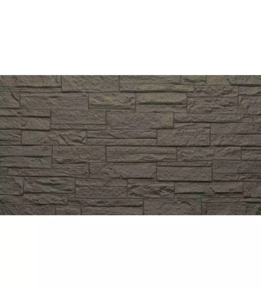 Rivestimento murale fonoisolante Divina Home effetto pietra graffiata grigio ardesia 60x2,5x120 cm