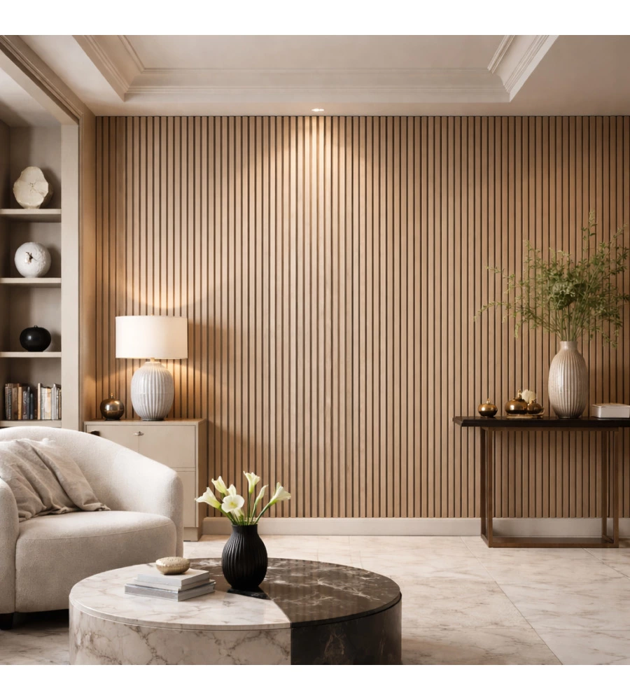 Rivestimento murale decorativo Divina Home effetto legno rovere 30x1x120 cm