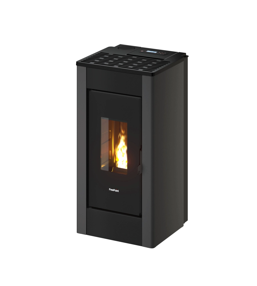 Stufa a pellet ermetica FreePoint "Sharp" antracite 7 kW