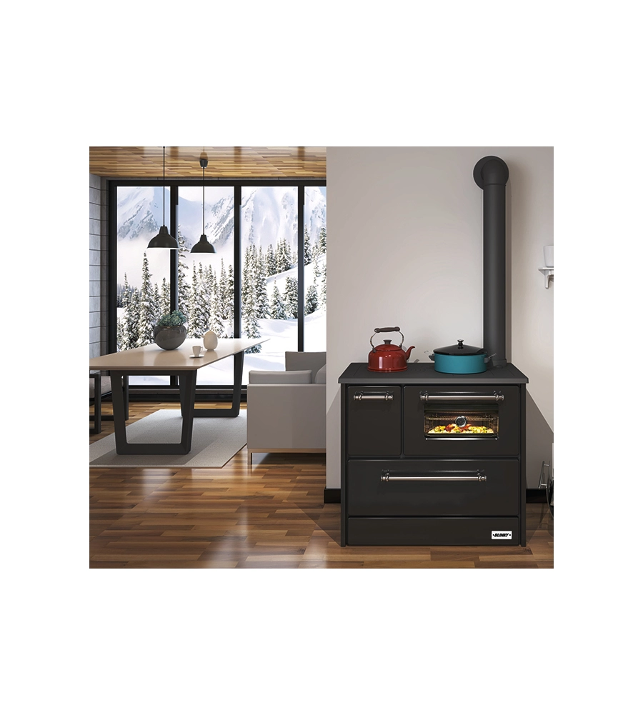 Cucina a legna Blinky "Dany" antracite 9kW