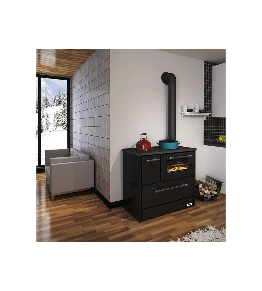Cucina a legna Blinky "Dany" antracite 9kW
