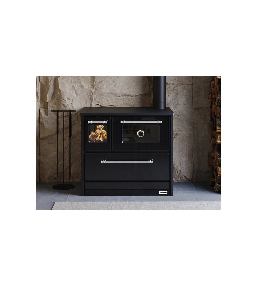 Cucina a legna Blinky "Giusy" antracite 9kW