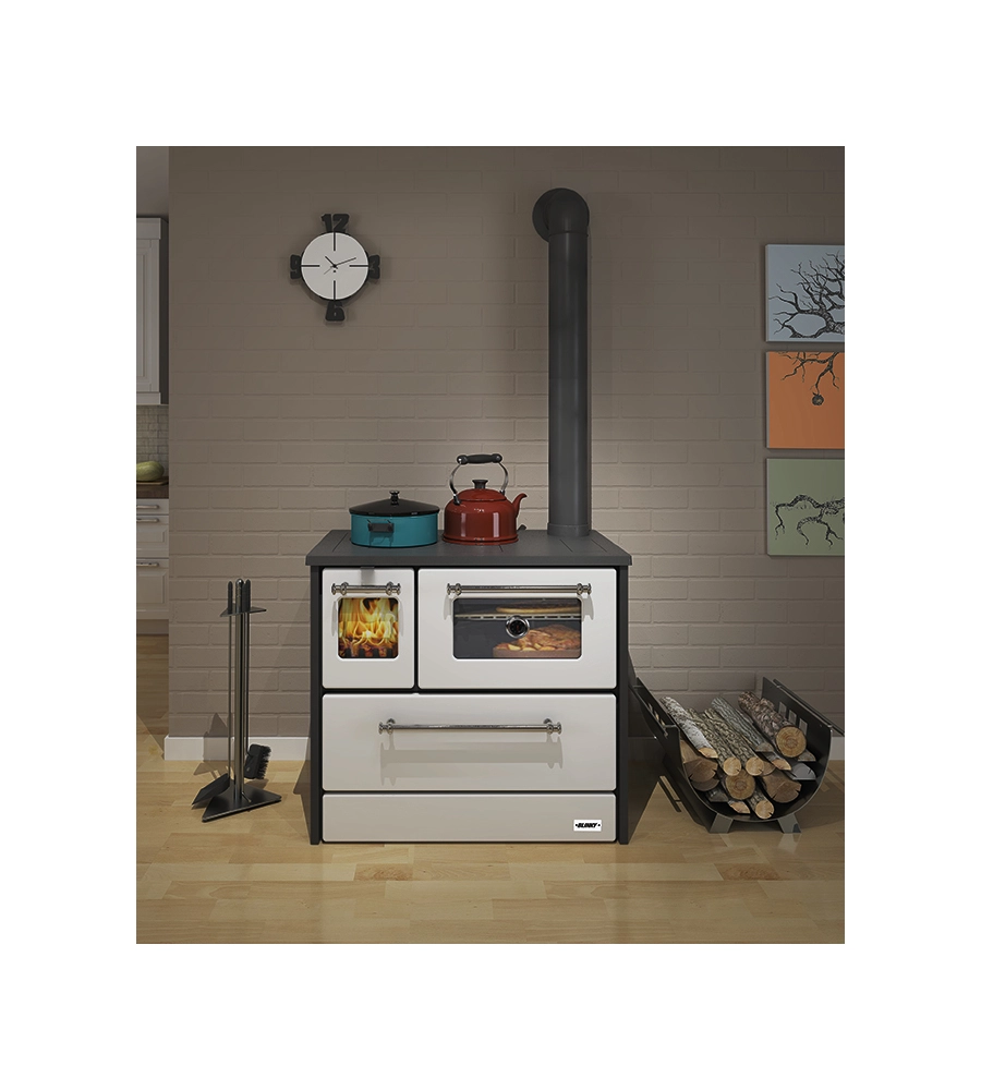 Cucina a legna Blinky "Giusy" bianco 9kW