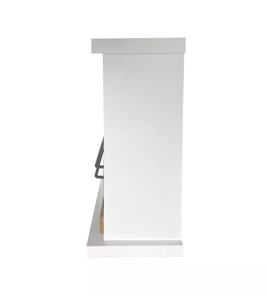 Camino bioetanolo da pavimento Divina Fire "Stoccolma" in legno bianco 75,5x28x70 cm