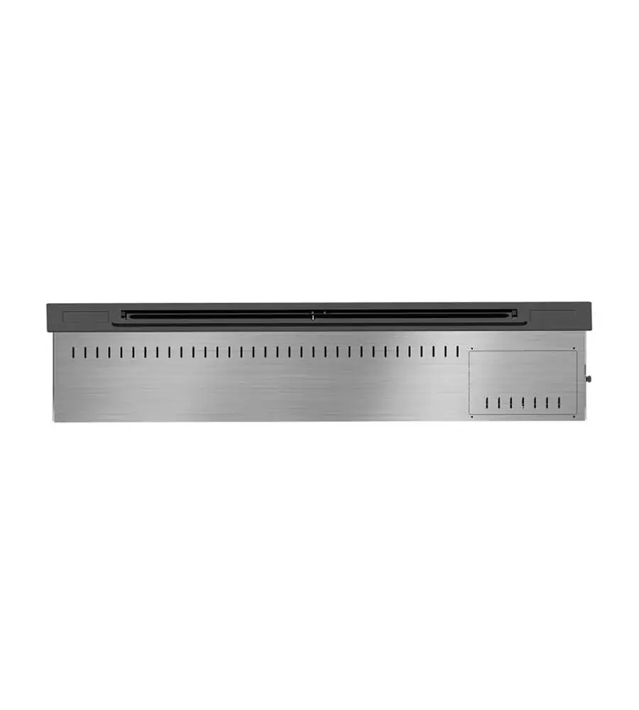 Bruciatore per camino bioetanolo Divina Fire "Smart Slim" in acciaio inox grigio 61x12,8x16,8 cm