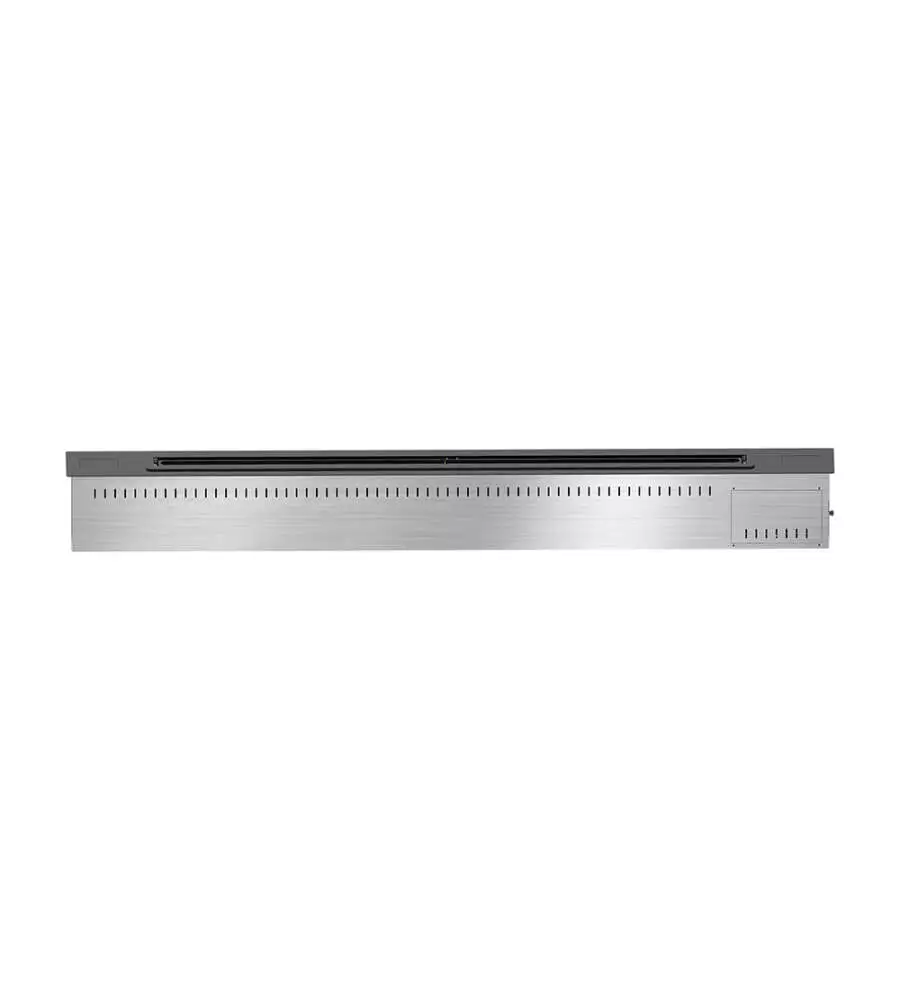 Bruciatore per camino bioetanolo Divina Fire "Smart Slim" in acciaio inox grigio 61x12,8x16,8 cm