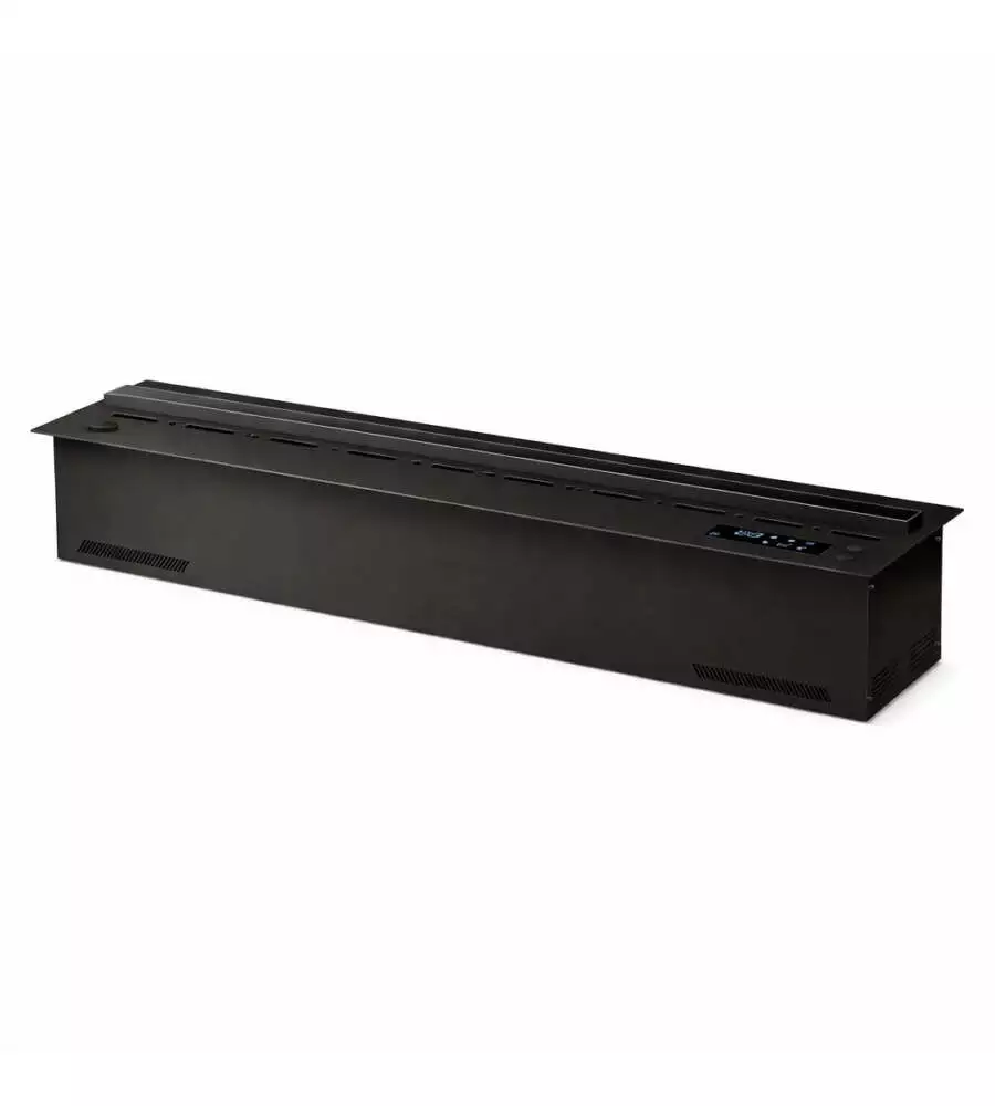 Camino elettrico a vapore acqueo Divina Fire "DFVAPO120" in acciaio nero 120x21,5x24