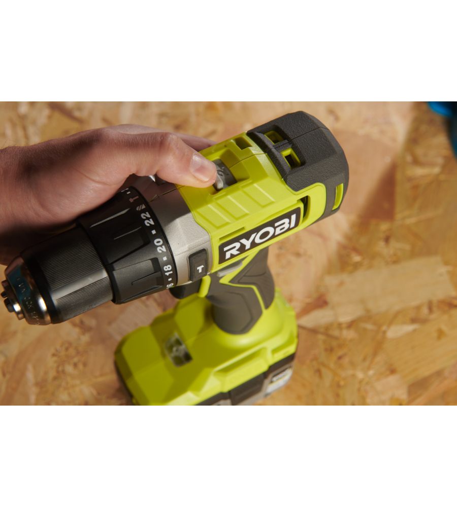 Trapano a percussione a batteria Ryobi "RPD18-2C20SA31" 2 batterie 18V 2Ah