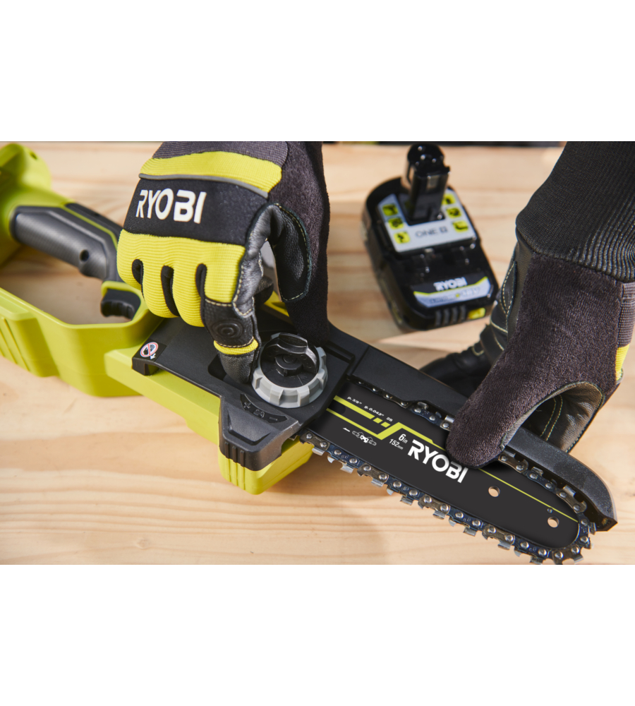 Potatore a catena a batteria Ryobi "RY18PS15A-120" barra 15 cm 18V batteria inclusa