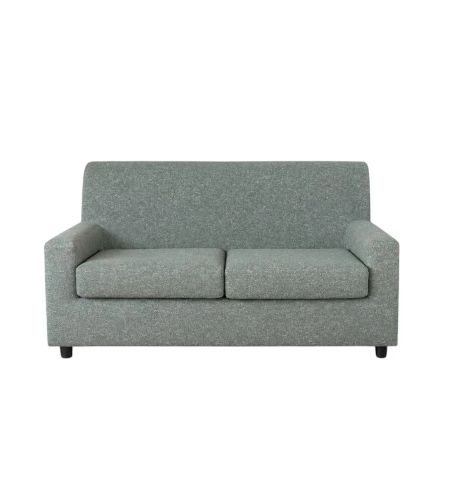 Divano 2 posti BellaHome "Elena" tessuto sfoderabile e antimacchia grigio 137x80x85 cm