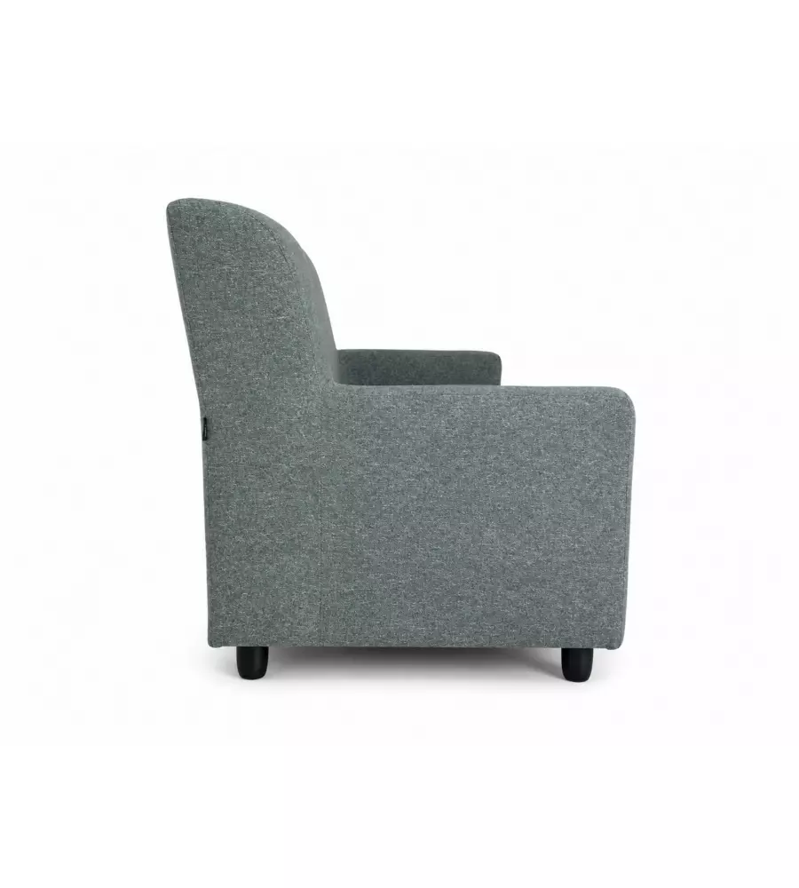 Divano 2 posti BellaHome "Elena" tessuto sfoderabile e antimacchia grigio 137x80x85 cm