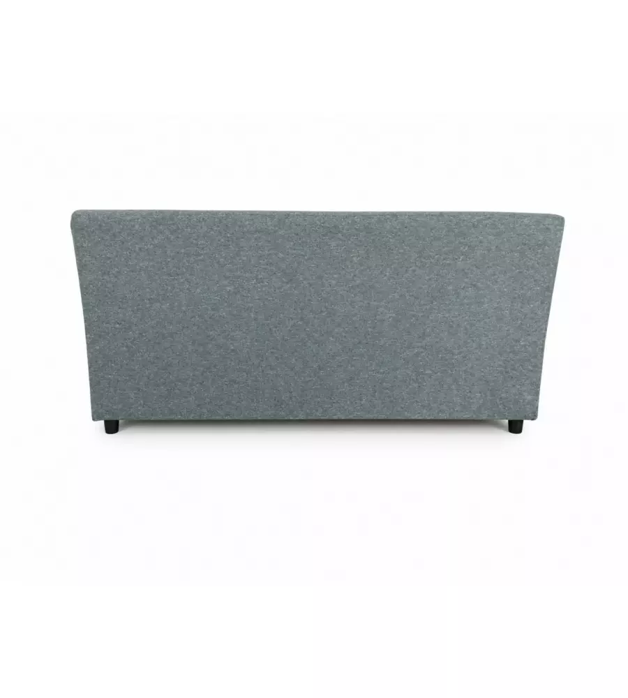 Divano 2 posti BellaHome "Elena" tessuto sfoderabile e antimacchia grigio 137x80x85 cm