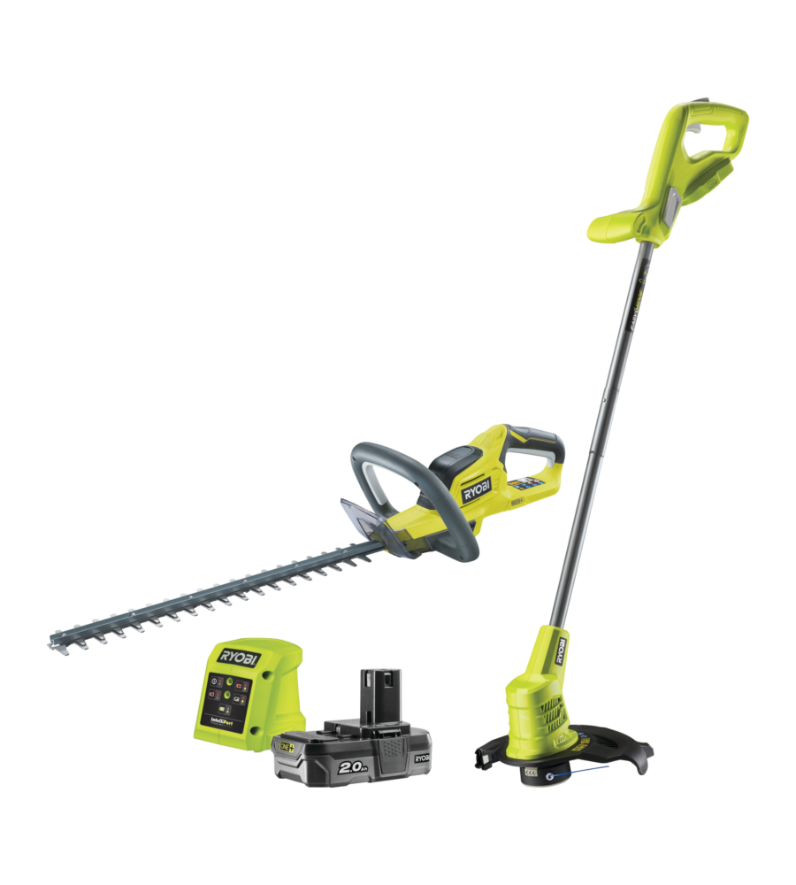 Kit tagliasiepi e tagliabordi a batteria Ryobi "RHT1845LT25M20" 18V batteria inclusa