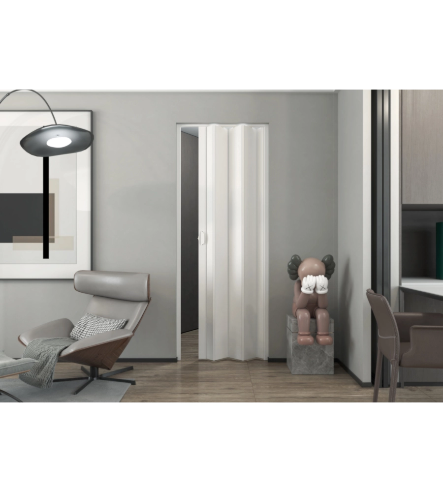 Porta a soffietto da interno "Promo" bianco pastello 83x214 cm