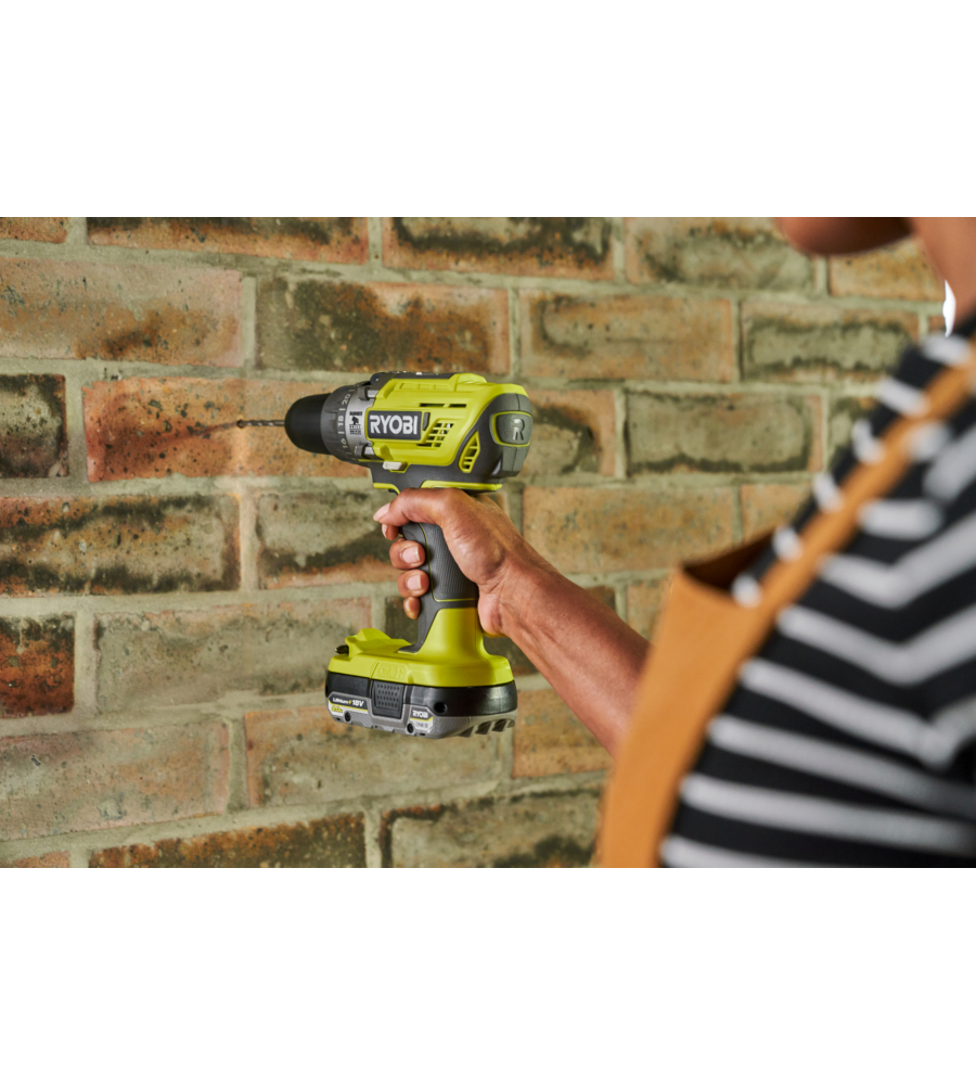 Trapano avvitatore a percussione a batteria Ryobi "R18PD32-2C20SP" 2 batterie 18V 2Ah