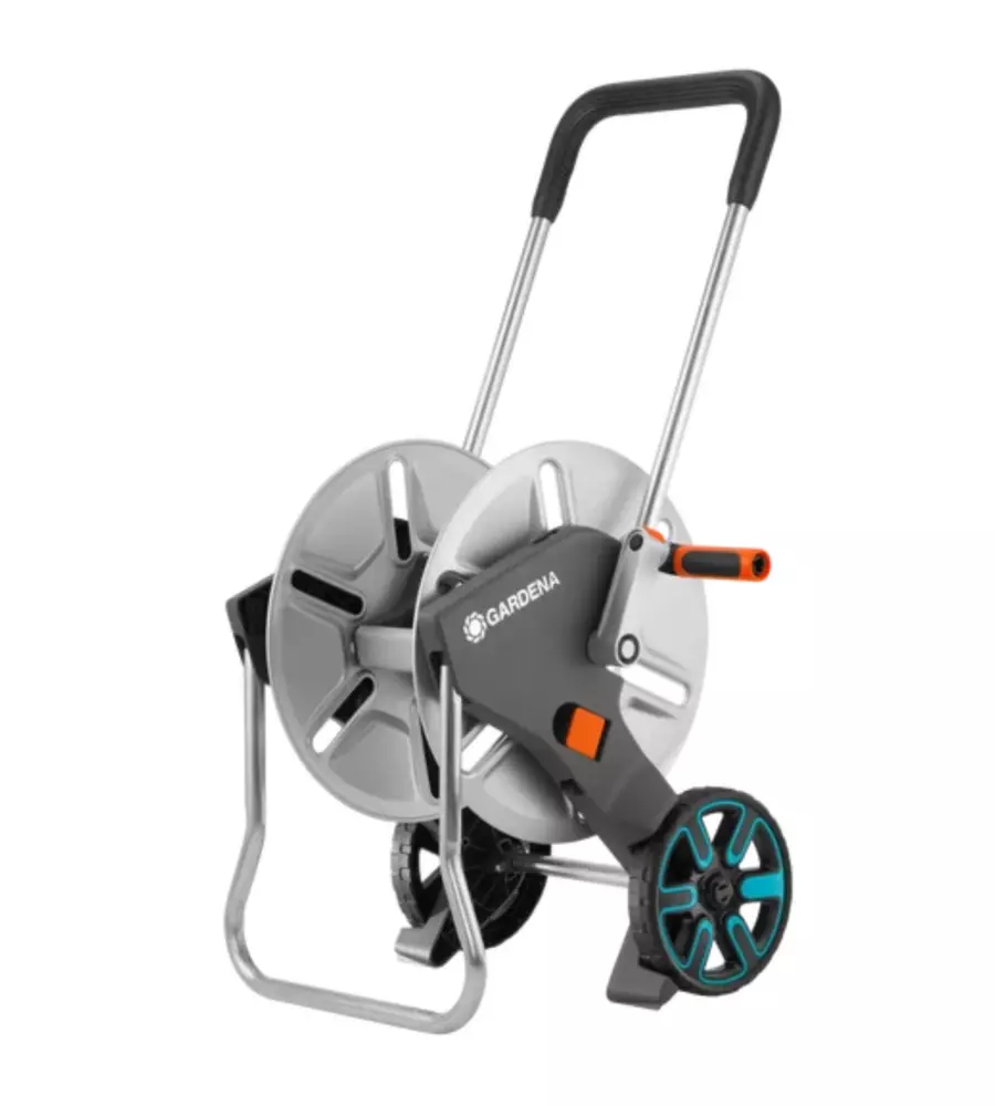 Carrello avvolgitubo manuale Gardena "Clever Roll M Metal" in metallo 60 mt