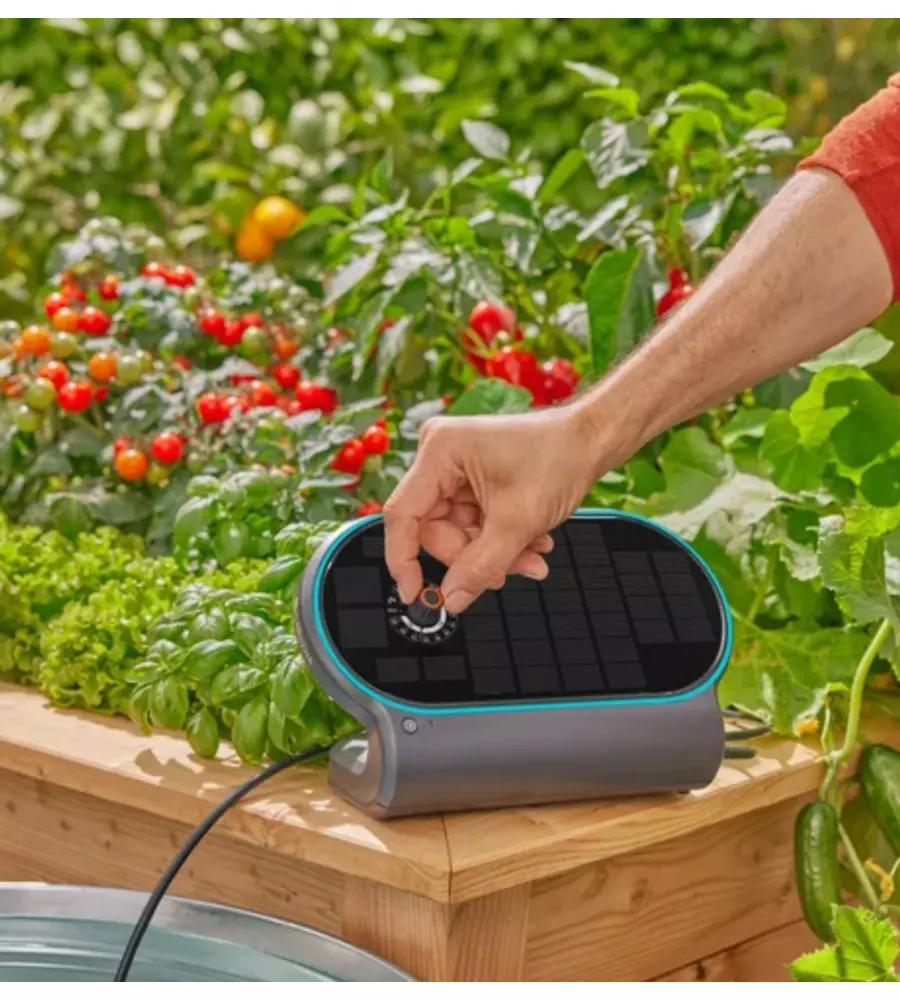 Sistema irrigazione automatica a goccia Gardena "Acquabloom" L a energia solare