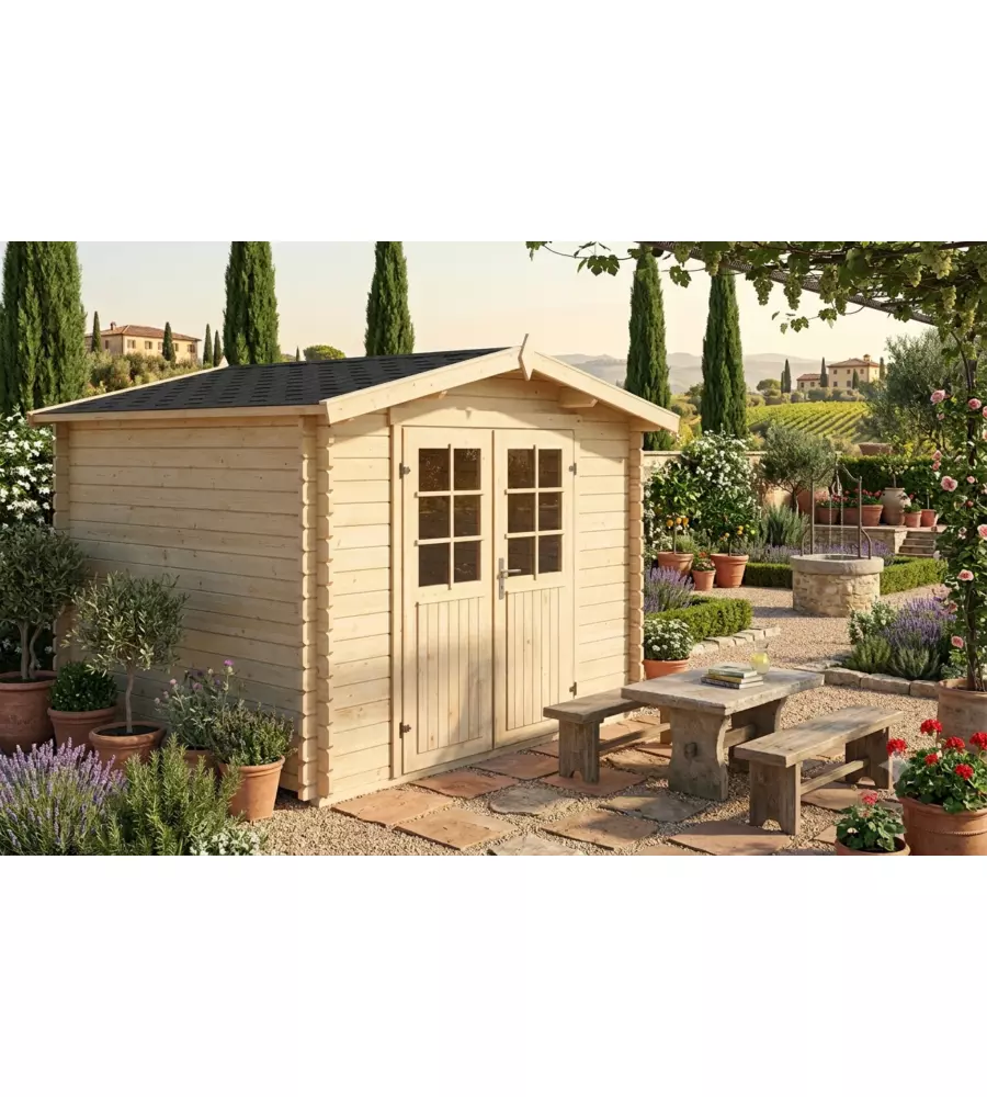 Casetta da giardino in legno Lasita Maja "Trento 1" in abete 280x180 cm