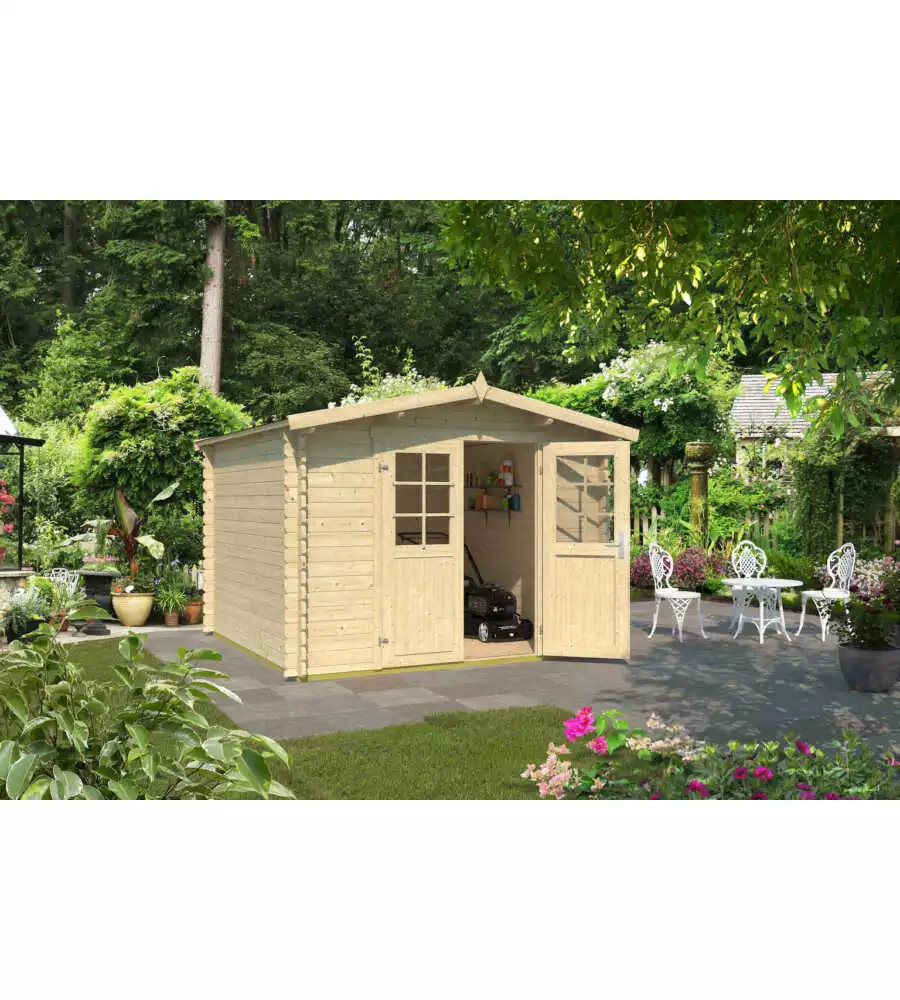 Casetta da giardino in legno Lasita Maja "Trento 2" in abete 280x280 cm