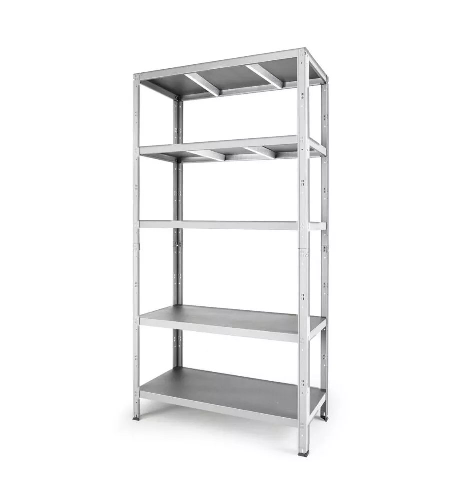 Scaffale 5 ripiani in metallo Grima "Rako" grigio 750 kg 100x40x188 cm